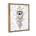 thumbnail image 4 of Stupell Industries Glam Ice Cream Pattern Beauty & Fashion Painting Brown Floater Framed Canvas Art Print Wall Art, 25 x 31, 4 of 10