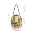 thumbnail image 3 of Ovzne Solar Powered Pendant Light, 221717Cm Beige Plastic Outdoor Garden Light – Imitation Rattan Woven, Waterproof Ip65, Handheld/Hanging, Smart Light Control, 3 of 6