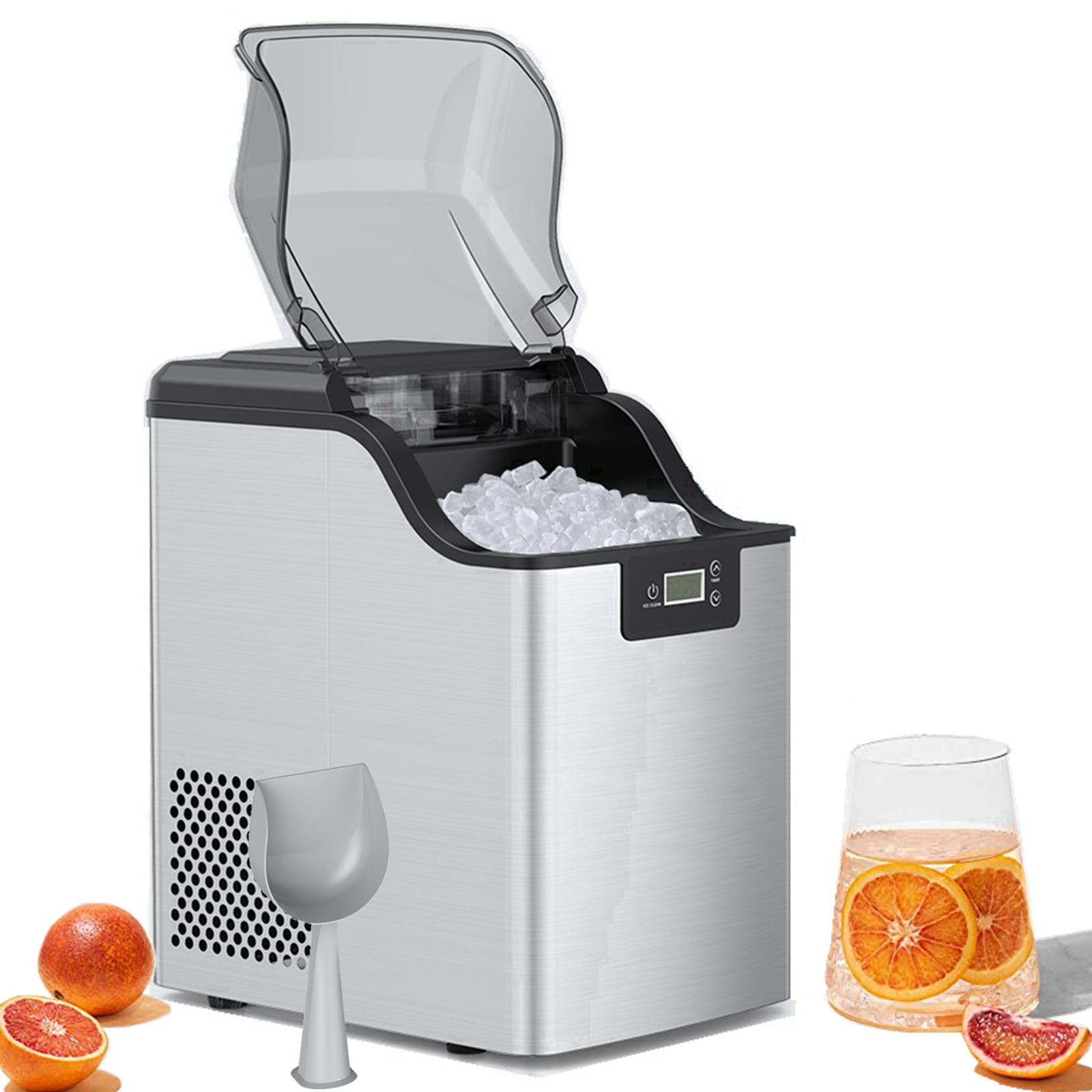 Entcook 44Lbs/24H Crunchy Chewable Nugget Ice Maker Countertop
