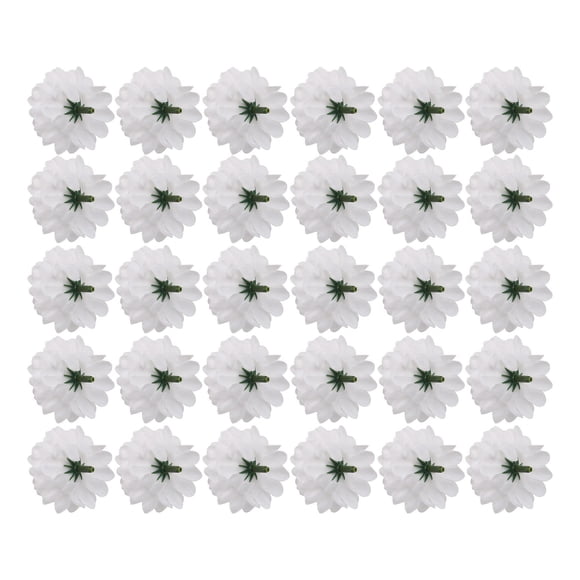 30 Piezas Claveles Artificial Seda Cabezas Esféricas Decoración de Boda