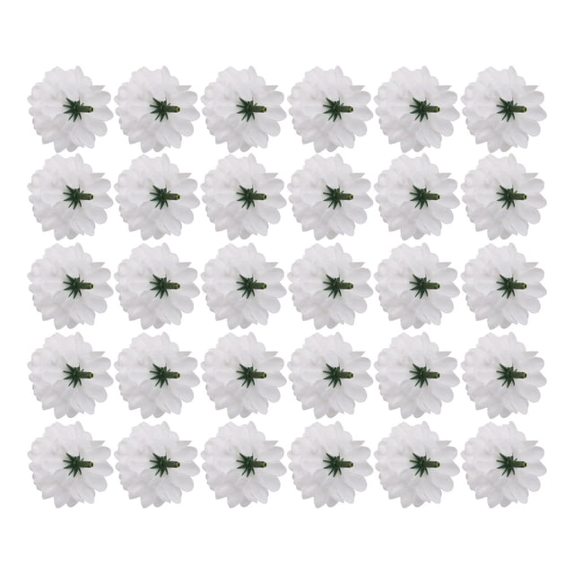 30 Piezas Claveles Artificial Seda Cabezas Esféricas Decoración de Boda