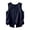 A-Navy432, variant on Womens Back Split Button Sleeveless Top Round Neck Casual Everyday Loose Fit Blouse Blue