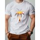 thumbnail image 1 of Coconut tree Pure Cotton Men's Tshirt Comfort Fit, Men's Comfy T-shirt, Crew Neck, Short Sleeves, Graphic Tee Men's Summer Outdoor Clothes, Men's Clothing, Tops For Men, Casual Sporty Tee, Comfy Tee, 1 of 4