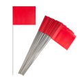 thumbnail image 1 of WUSUOWEI 50 Pcs Drapeaux de Marquage Rouges,4x5inch,Drapeau d'Arrosage d'Irrigation avec Piquet en Fil d'Acier de 15 Pouces,Petits Drapeaux Marqueurs de Durabilité pour Cour,Industriel,Aménagement Paysager,Construction et Arpentage, 1 of 9
