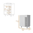 thumbnail image 3 of FM FURNITURE Palmer 24" Free Standing Vanity cabinet White Engineered Wood, 3 of 7