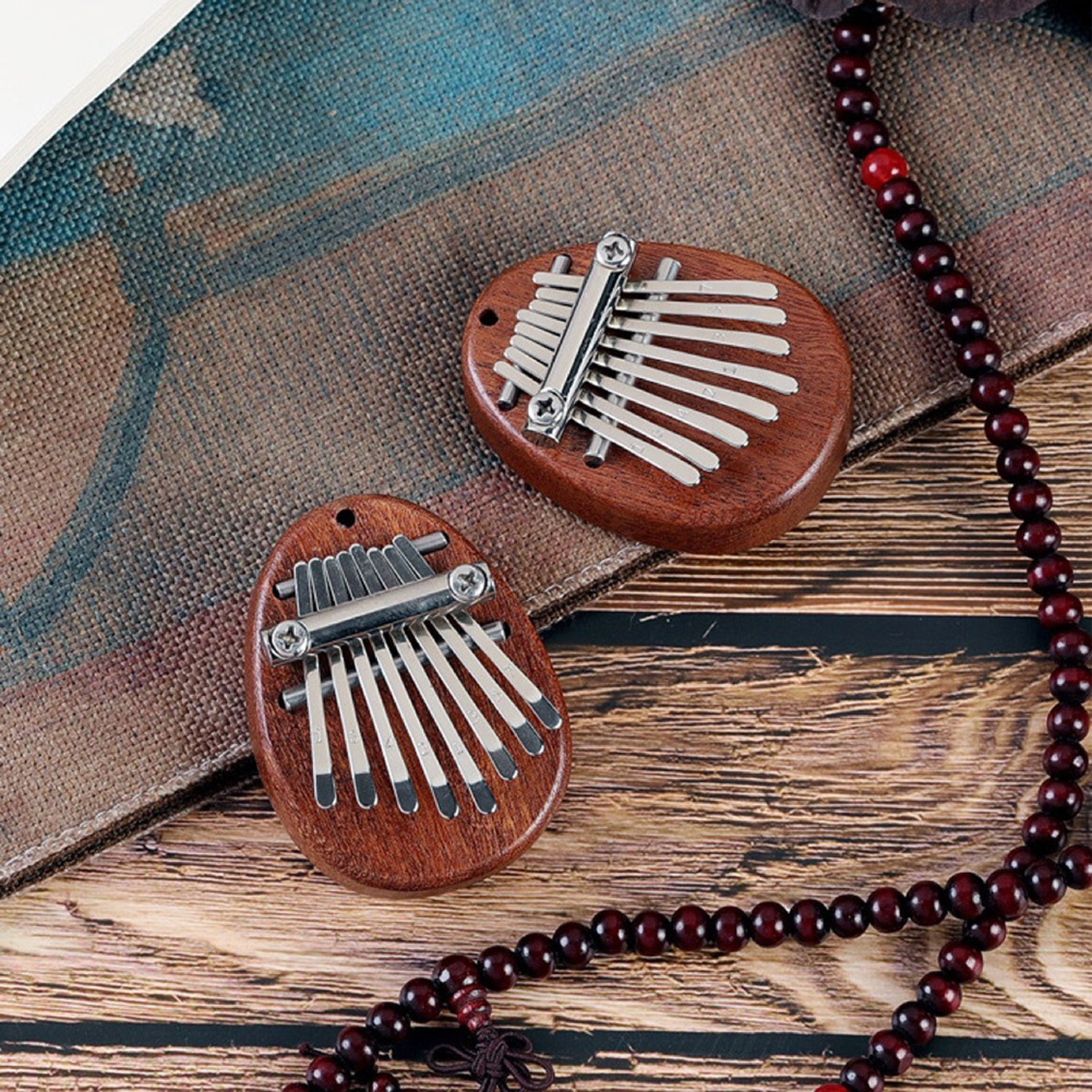 Cheers.US 8 Key exquisite Finger Thumb Piano Marimba Musical good accessory Pendant Gift Finger Piano Gift for Kids Adult Beginners Professional