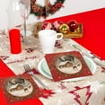 thumbnail image 4 of 16-Pack Disposable Christmas Napkins, Vintage Reindeer Pattern Paper Napkins for Holiday Party Tableware, Christmas Tree Dinner Supplies(A), 4 of 6