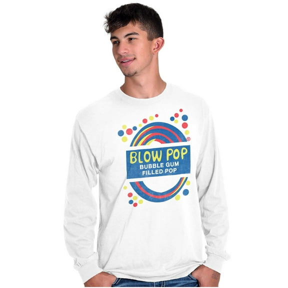 Blow Pop Retro Lollipop Candy Wrapper Long Sleeve TShirt Men Women Brisco Brands M