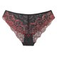 thumbnail image 1 of Plus Size Floral Lace Panties for Women Retro Seamless Briefs Underwear Black L, 1 of 5