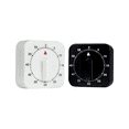 thumbnail image 1 of 2-Pack Square 60 Mechanical Kitchen Timer,Chef Cooking Timer Clock with Loud Alarm,,2 x timer,Black&White, 1 of 8