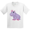 thumbnail image 3 of Inktastic Cute Purple Hippo Youth T-Shirt, 3 of 5