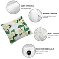 thumbnail image 4 of BANET Yellow Rose Flower Embroidered Throw Pillow Covers, Farmhouse Decorative Accent Pillowcase, Cushion Covers, Lumbar Pillow for Farmhouse Home Decor 12x12in, 4 of 5