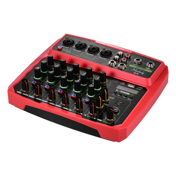 Muslady B6 Portable 6 Channels Audio Mixer USB Mixing Console