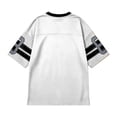 thumbnail image 3 of Trendfront Womens Number 99 Graphic Football V Neck Short Sleeve Oversized Fit Stripe Game Day Football Fan Match Day Athletic Sports Top, 3 of 4