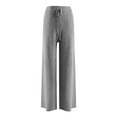thumbnail image 5 of Lisingtool Wide Leg Pants Woman Womens Rib Knit Wide Leg Pants Elastic Waist Casual Flowy Sweater Pants Women's Pants Dark Gray, 5 of 5
