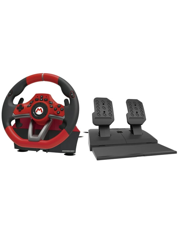 Hori - Red and Black, Super Mario Kart Edition, Nintendo Switch, Deluxe Pro Video Game Racing Wheel