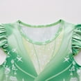thumbnail image 3 of Little Girls Princess Dress Ruffle Sleeve Summer Cartoon Casual Print Dress With Bag, 3 of 7