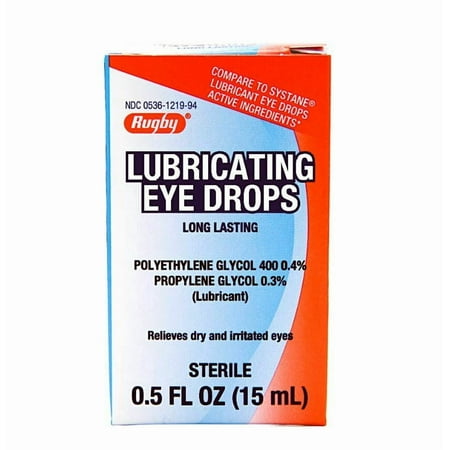 Rugby Long Lasting Lubricating Eye Drops - 0.5 fl (Compare to Systane Lubricant Eye Drops)