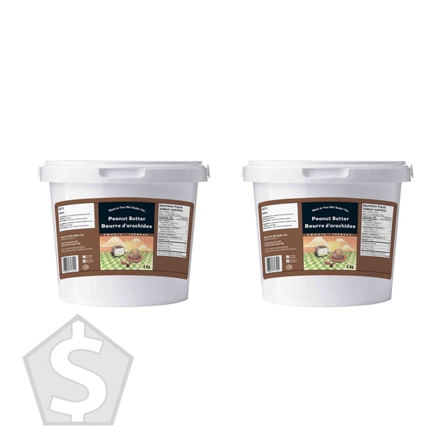 Nuts to You Nut Butter Inc. Peanut Butter Smooth, 4.09 KG - Pack of 2