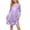Purple, variant on Girls Satin Nightgown Long Sleeve Ruffle Cuff Crewneck Dress Kids Casual Comfy Loose Outfits for Lounge Wear Pink 01 9-10 Years
