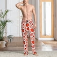 thumbnail image 5 of Uemuo Hand Drawn Tomatoes Pattern Men's Wide Leg Palazzo Lounge Pants with Pockets Light Weight Loose Comfy Casual Pajama Pants-Small, 5 of 9