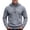 Grey, variant on Men's Hooded Cardigan Knit Jacket with Two Way Zip and Structured Hood for Everyday Casual Layering in Fall and Winter, Coffee, L
