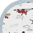 thumbnail image 3 of Sweet Jojo Designs Vintage Airplane Boy Baby Playmat Tummy Time Infant Play Mat - Grey Yellow Orange Red White and Blue Airplanes Air Plane Transportation Clouds Sun Sky Aviator Aviation, 3 of 4