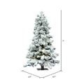 thumbnail image 3 of Vickerman 7' Flocked Spruce Artificial Christmas Tree, Warm White LED Lights, 3 of 4