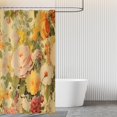 thumbnail image 6 of Floral Shower Curtain Watercolour Flowes Shower Curtains for Bathroom Vintage Hibiscus Bellis Perennis Lily Colourful Planta Flowers Decor Set with 12 Hooks 72x72 inches (B), 6 of 6