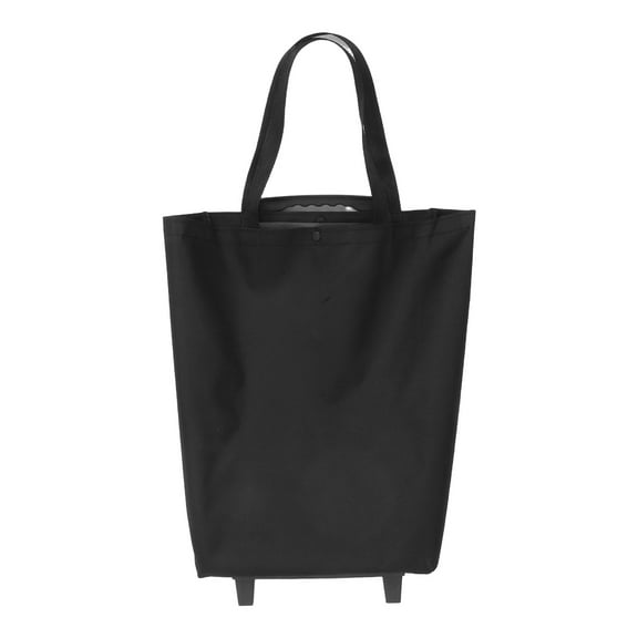 Minkissy Folding Shopping Cart Black Plastic with Wheels for Groceries and Household Items