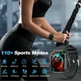 thumbnail image 5 of Smartwatch for Men Women, 1.85" HD Screen Smart Watch with Bluetooth Answer/Make Calls Fits for Android and iOS, 100+ Sport Modes/Message Reminder, IP68 Waterproof Fitness Tracker for Gift, Black, 5 of 7