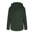 thumbnail image 5 of RYRJJ Cotton Linen Hoodie for Men Drawstring Hooded Button Down Beach Hippie Shirts Lightweight Soft Long Sleeve Guayabera Shirt Tops(Dark Green,5XL), 5 of 6