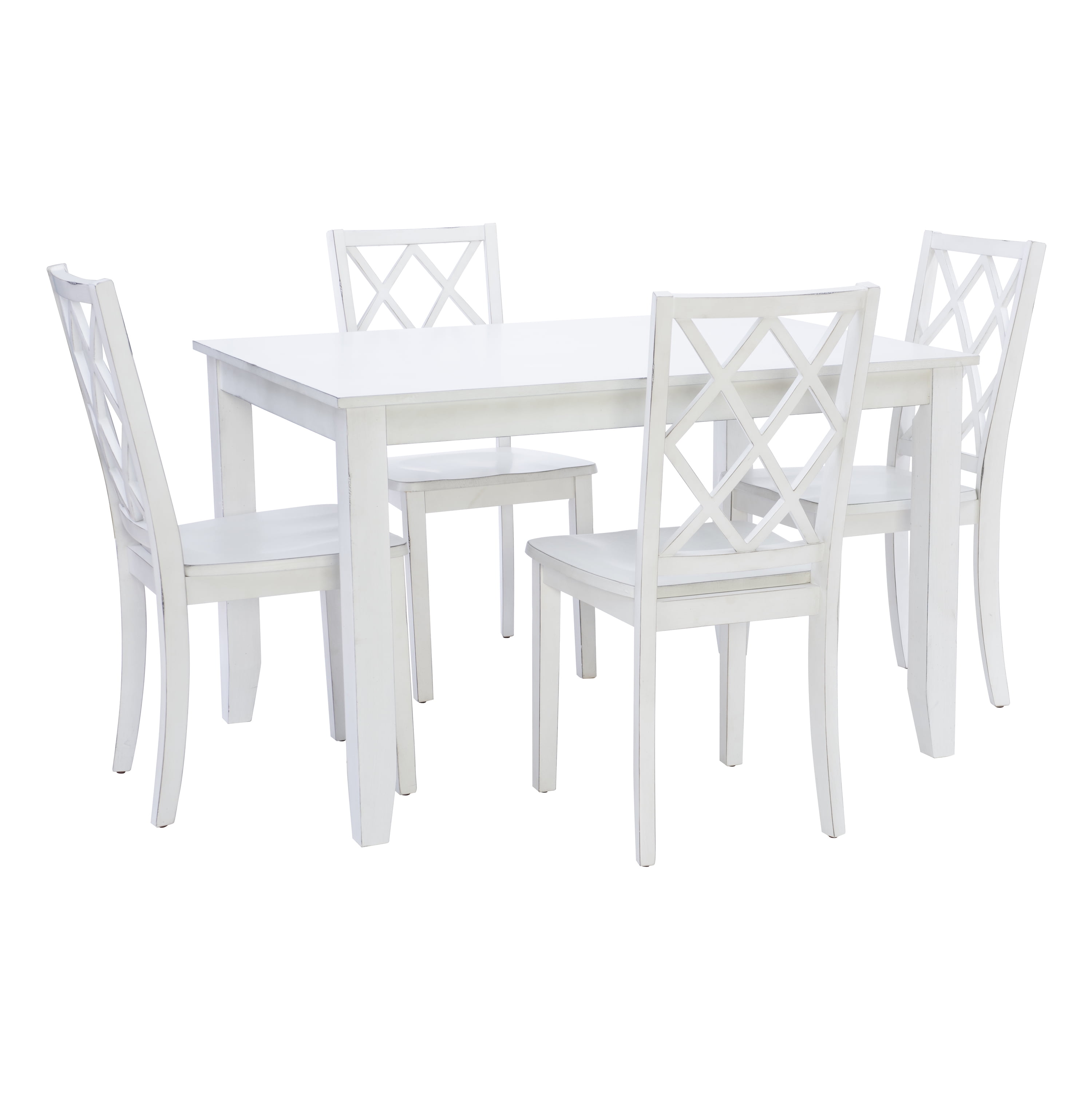 Powell 5 Piece MDF & Iron Dining Table Set, Black