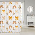 thumbnail image 2 of Manfei Orange Coquette Bowknot Shower Curtain 72Wx84L,Bohemian Rainbow Bathroom Shower Curtain, 2 of 5