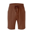 thumbnail image 6 of Women's Knee-Length Cotton Linen Shorts Breathable Cotton Linen Shorts for Women - Elastic Waist Drawstring Summer Casual Shorts - Loose Fit 3 Inseam | 1PC High-Waisted Pants, 6 of 7