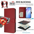 thumbnail image 4 of for Google Pixel 8 Pro Flip Wallet Case, Classic Card Slots RFID Blocking Premium PU Leather Magnetic Clasp Kickstand Shockproof Drop Protective Men Women Rugged Wallet Phone Cover, Red, 4 of 9