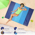 thumbnail image 4 of Troxlin Sandproof Beach Blanket 77"x84", Quick-Drying Waterproof Outdoor Mat with 4 Stakes & Travel Bag, Lightweight Camping Accessory – Multicolor, 4 of 8
