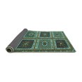 thumbnail image 2 of Ahgly Company Indoor Round Abstract Turquoise Blue Contemporary Area Rugs, 5' Round, 2 of 4