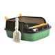 thumbnail image 4 of Bandeja de arena para mascotas con parte abierta, lavabo para arena para gatos con cuchara, duradera con marco de lado alto para todo tipo de Verde m, 4 of 10