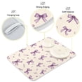 thumbnail image 4 of Dish Drying Mat Kitchen Pad Large Counter Absorbent Dish Mats Drainer Pastel Lavender Bows, 4 of 8
