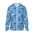 thumbnail image 2 of Lsque Blue Fish UPF 50+ Lightweight Sun Protection Men's Women's Long Sleeve Shirt, Hoodie Performance -3X-Large, 2 of 9