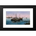 thumbnail image 2 of Blas Olleros y Quintana 14x10 Black Modern Framed Museum Art Print Titled - In the Harbor, 2 of 5