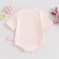 thumbnail image 3 of Bagilaanoe Newborn Baby Girl Boy Easter Rompers Daisy Letter Print Short Sleeve Bodysuits 3M 6M 12M 18M 24M Infant Casual One Piece Short Jumpsuit, 3 of 8