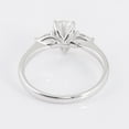 thumbnail image 4 of solitaire jewels Tulip Setting 2CT Pear Moissanite 3 Stone Engagement Ring For Women, 10K White Gold, 4 of 7