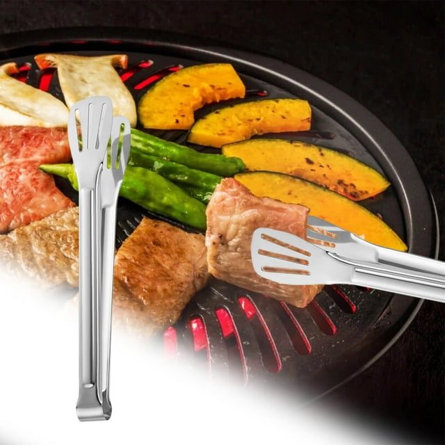 Xihbxyly Pinzas de Acero Inoxidable, Herramienta para Asar a Alta Temperatura, Pinza para Alimentos con Mecanismo de Bloqueo, Ayuda Versátil para Cocinar, Ideal para Asar Pan y Filetes Al Aire Libre,