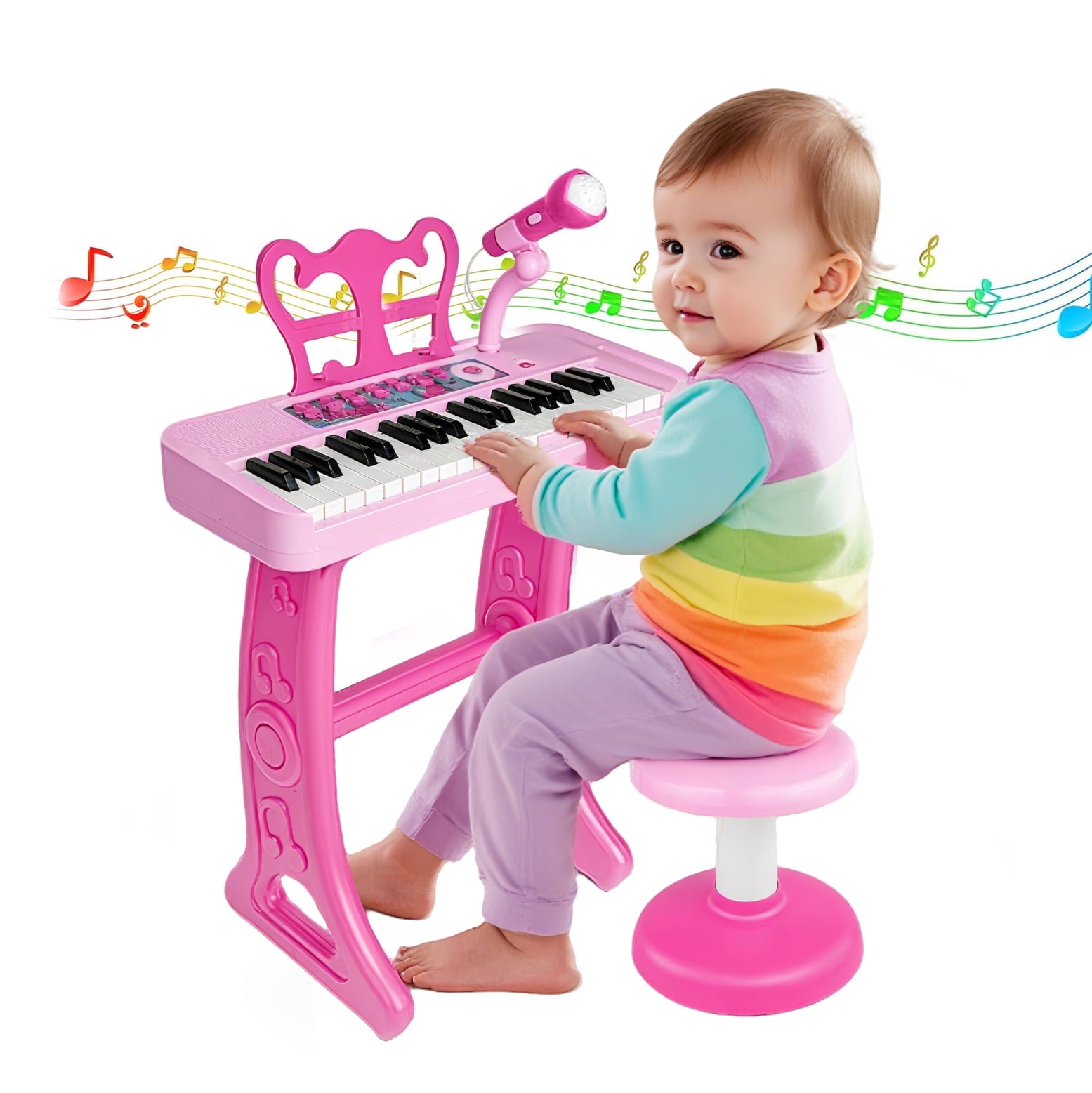 LINXUXIE Keyboard Piano Toys for Kids, 37 Keys Musical Instruments for Baby, Toddlers Birthday Gifts for 3 4 5 6 7 8 Year Old