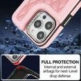 thumbnail image 4 of for iPhone 12 Pro Max Case with RFID Blocking Card Holder and Strap for Women,Crossbody Lanyard,Kickstand Ring Stand Holder,Snap Clasp,Cute Phone Wallet Case For iPhone 12 Pro Max, Pink, 4 of 9