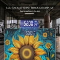thumbnail image 3 of High Precision Body Weight Scale Smart Bathroom Scales with Large LCD Display(400lbs),Decorative for Bedroom-Sunflower At The Center Surrounded By Swirling Patterns, 3 of 4