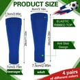 Hengguang 4 Pairs Shin Guard Socks for Kids/Teens/Adults, Soccer Shin