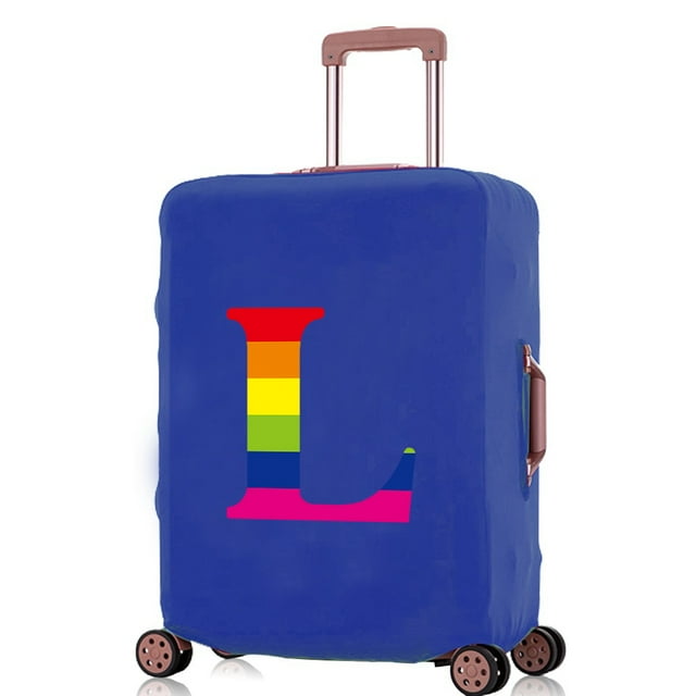 Luggage Covers Travel Accessories Suitcase Cover Protector Reusable Washable 18-32inch Rainbow Letter Printed Pattern Series 8rainbow L M